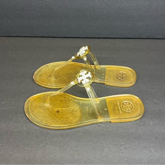 Tory Burch Mini Miller Jelly Sandals Citrus Yellow Women's Size 8 - Picture 2 of 8
